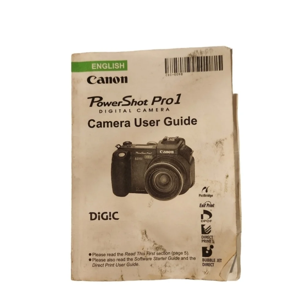 Canon Power Shot Pro 1 8.0 MP 7x Optical Zoom Camera With Accessories Black